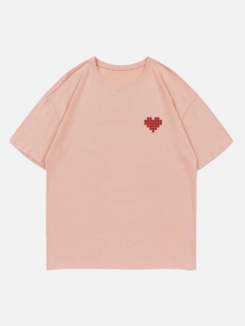 Blanche  T Shirts Aelfric Eden Mosaic Heart Print Tee - ITH-4504004